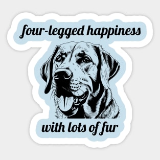 Labrador - Happyness with fur Sticker